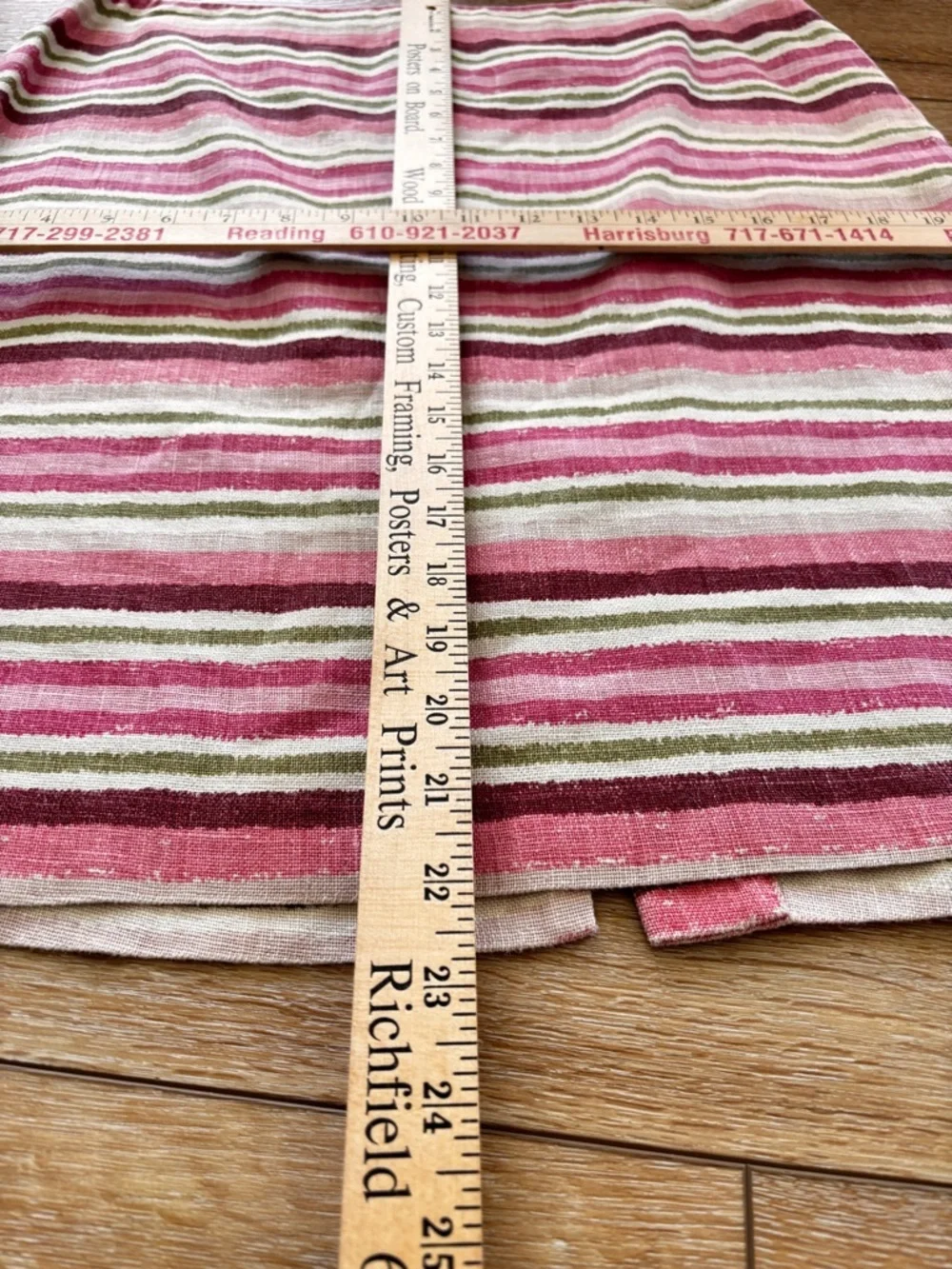 TALBOTS Pencil Skirt Size 12 100% Linen Colorful Striped Fully Lined Preppy